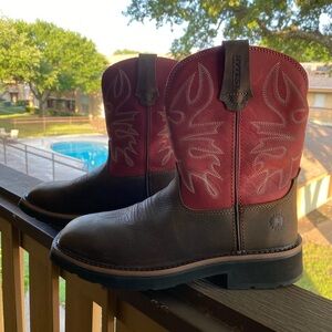 Steel Toe Safety certified Black and Brown Leather Boots
